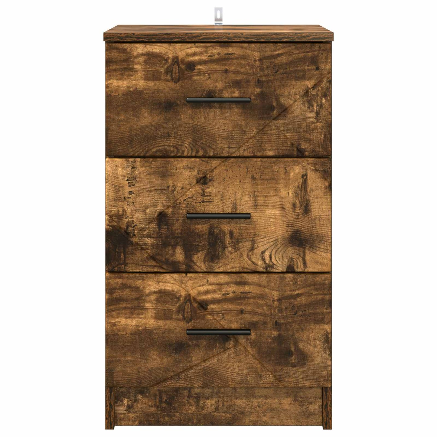 vidaXL Κομοδίνο Καπνιστή δρυς 38 x 38 x 66 εκ Επεξεργασμένο ξύλο