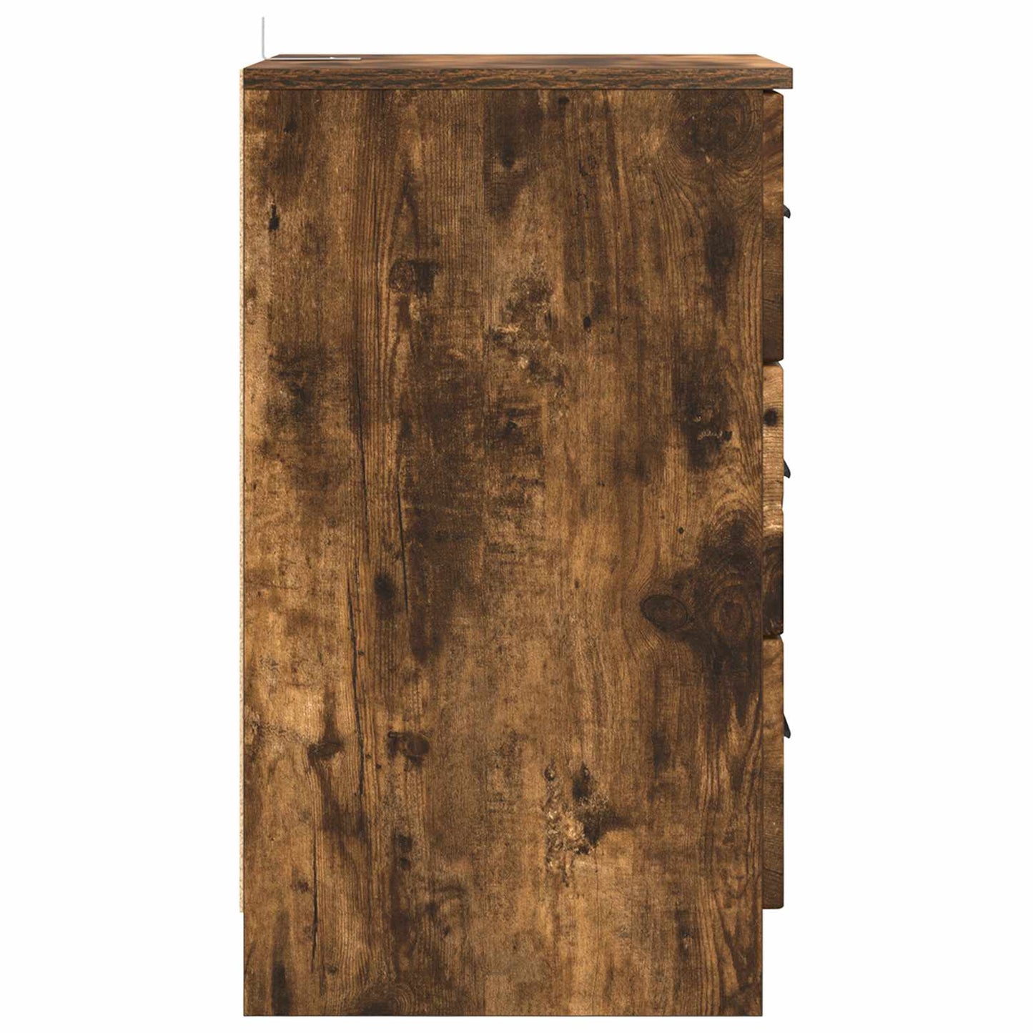 vidaXL Κομοδίνο Καπνιστή δρυς 38 x 38 x 66 εκ Επεξεργασμένο ξύλο