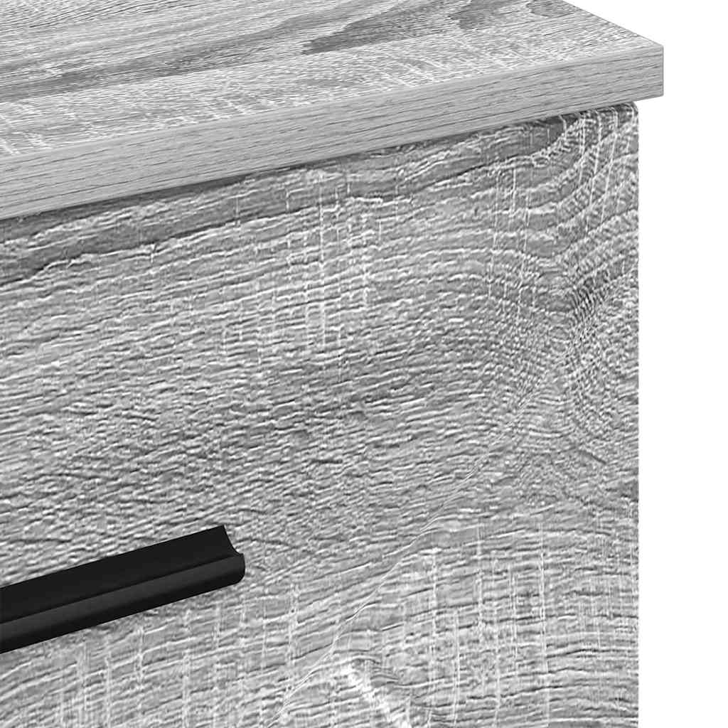 vidaXL Κομοδίνο Γκρι sonoma 38 x 38 x 66 εκ Επεξεργασμένο ξύλο