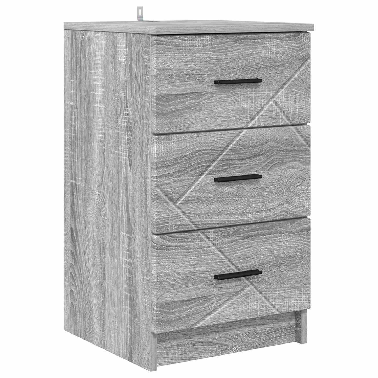 vidaXL Κομοδίνο Γκρι sonoma 38 x 38 x 66 εκ Επεξεργασμένο ξύλο