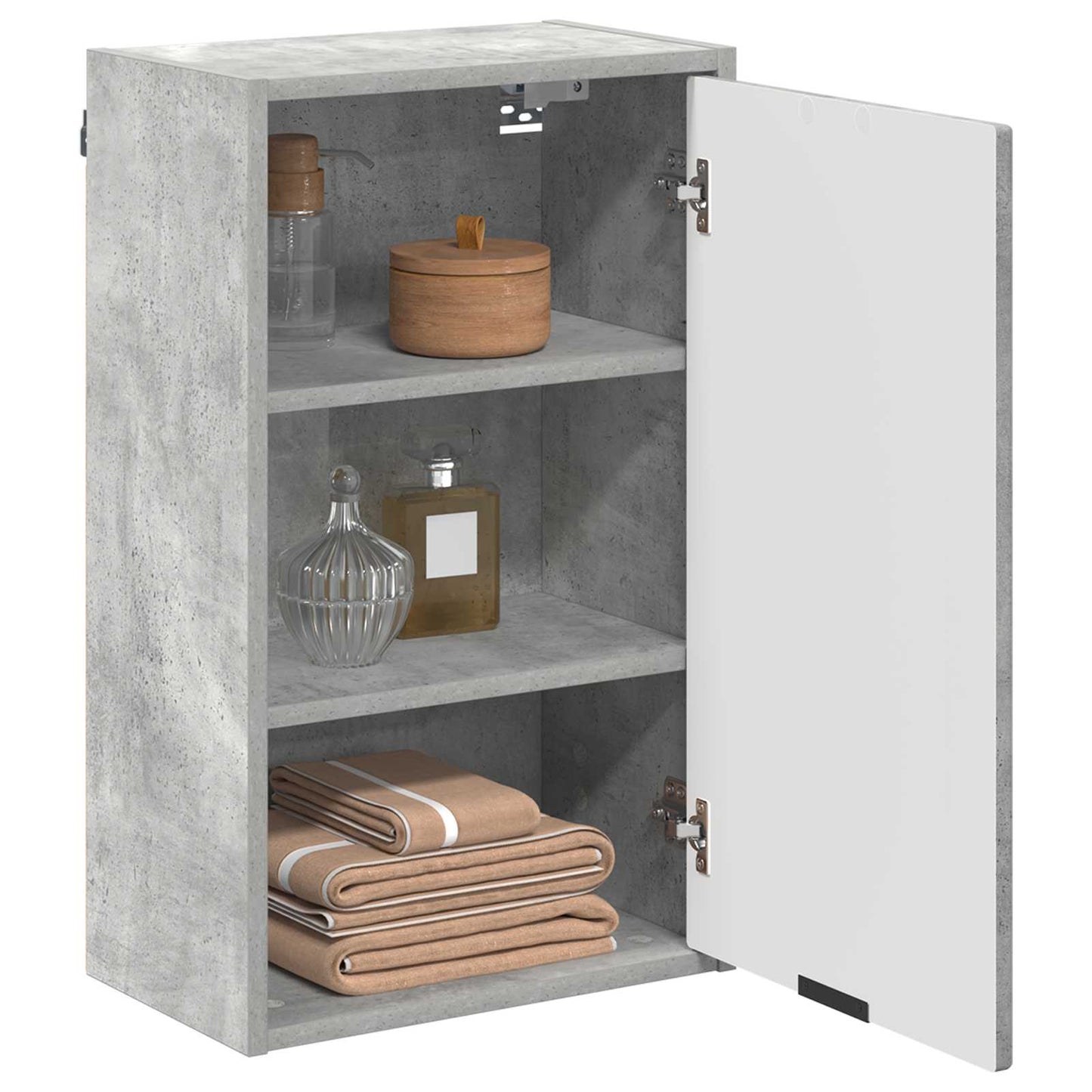vidaXL Ντουλάπι Μπάνιου Σκυρόδεμα Γκρι 39 x 23,5 x 65 εκ.