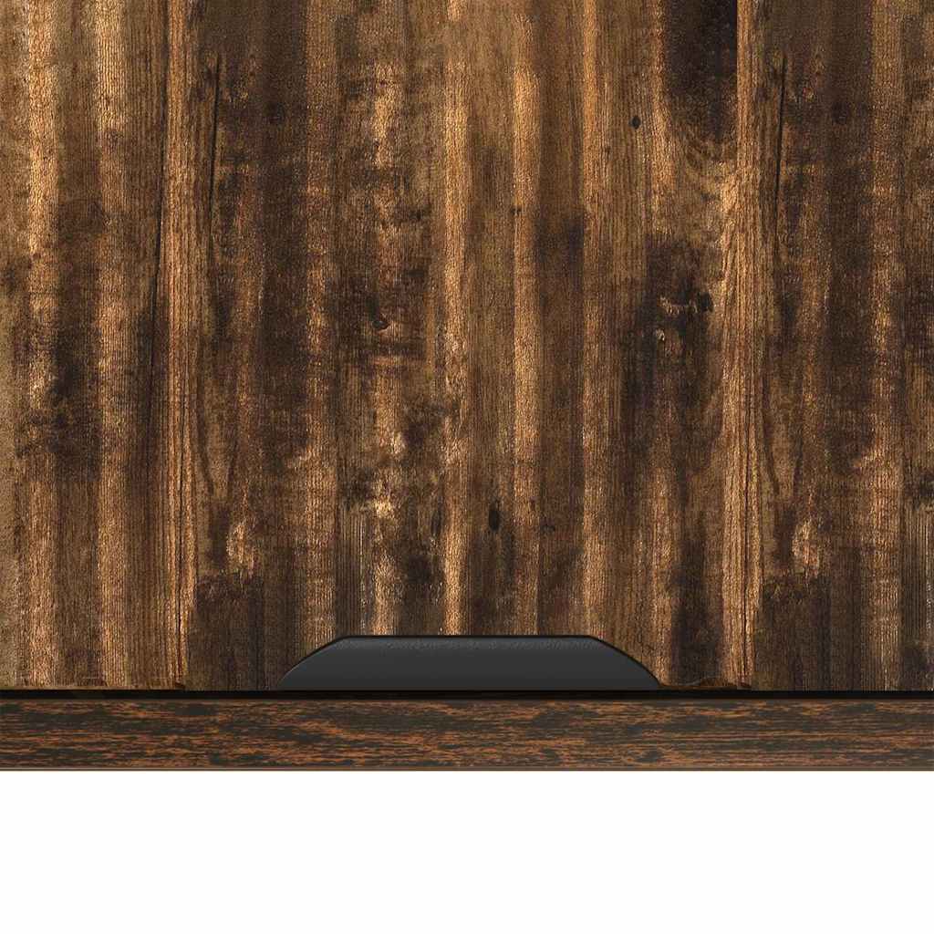 vidaXL Ντουλάπι Μπάνιου Επιτοίχιο Καπνιστή δρυς 39 x 23.5 x 65 εκ.