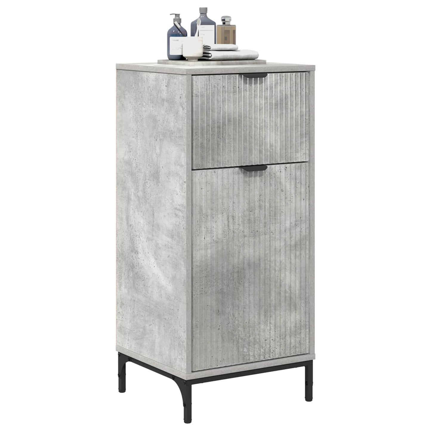 vidaXL Ντουλάπι Μπάνιου Σκυρόδεμα Γκρι 39,5 x 36 x 88 εκ