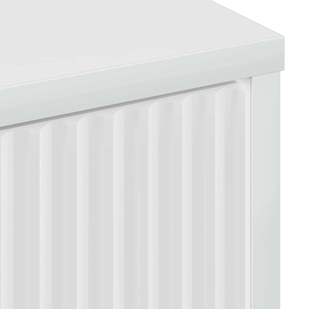 vidaXL Ντουλάπι Μπάνιου με συρτάρι Γυαλιστερό λευκό 39.5 x 36 x 88 εκ