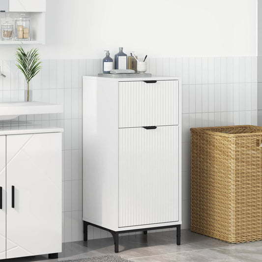 vidaXL Ντουλάπι Μπάνιου Υψηλής γυαλάδας λευκό 39,5 x 36 x 88 εκ