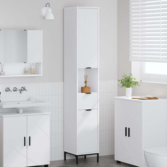 vidaXL Ντουλάπι Μπάνιου Λευκό 31,5 x 33 x 190 εκ.