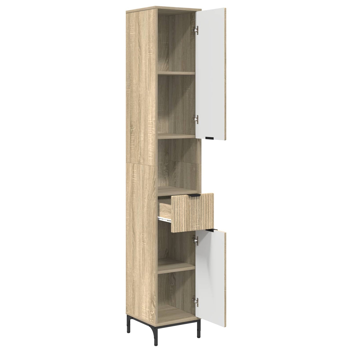 vidaXL Ντουλάπι Μπάνιου Δρύς Sonoma 31,5 x 33 x 190 εκ.