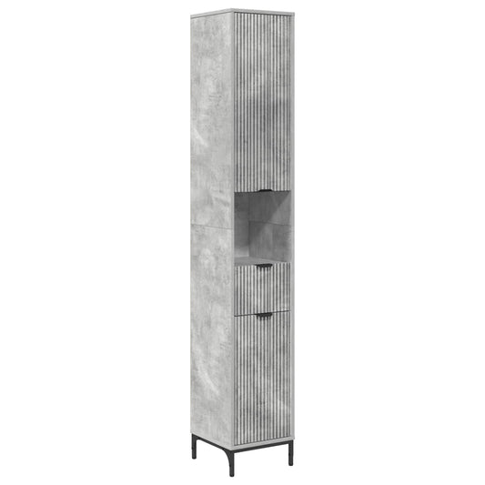 vidaXL Ντουλάπι Μπάνιου Σκυρόδεμα Γκρι 31,5 x 33 x 190 εκ.