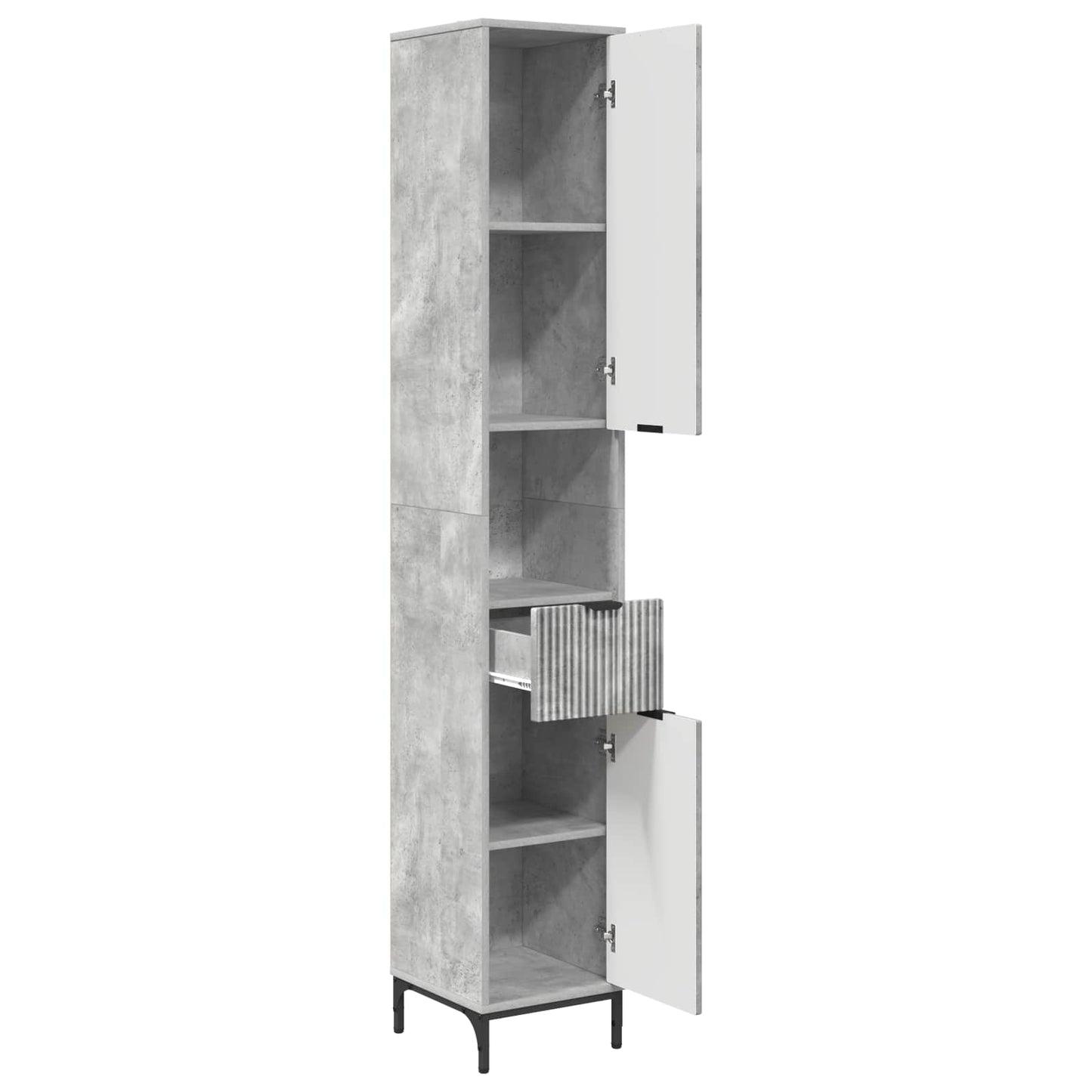 vidaXL Ντουλάπι Μπάνιου Σκυρόδεμα Γκρι 31,5 x 33 x 190 εκ.