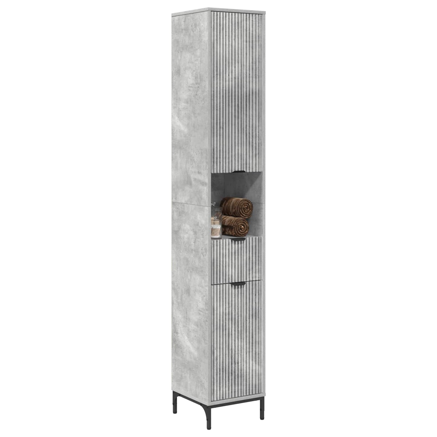 vidaXL Ντουλάπι Μπάνιου Σκυρόδεμα Γκρι 31,5 x 33 x 190 εκ.