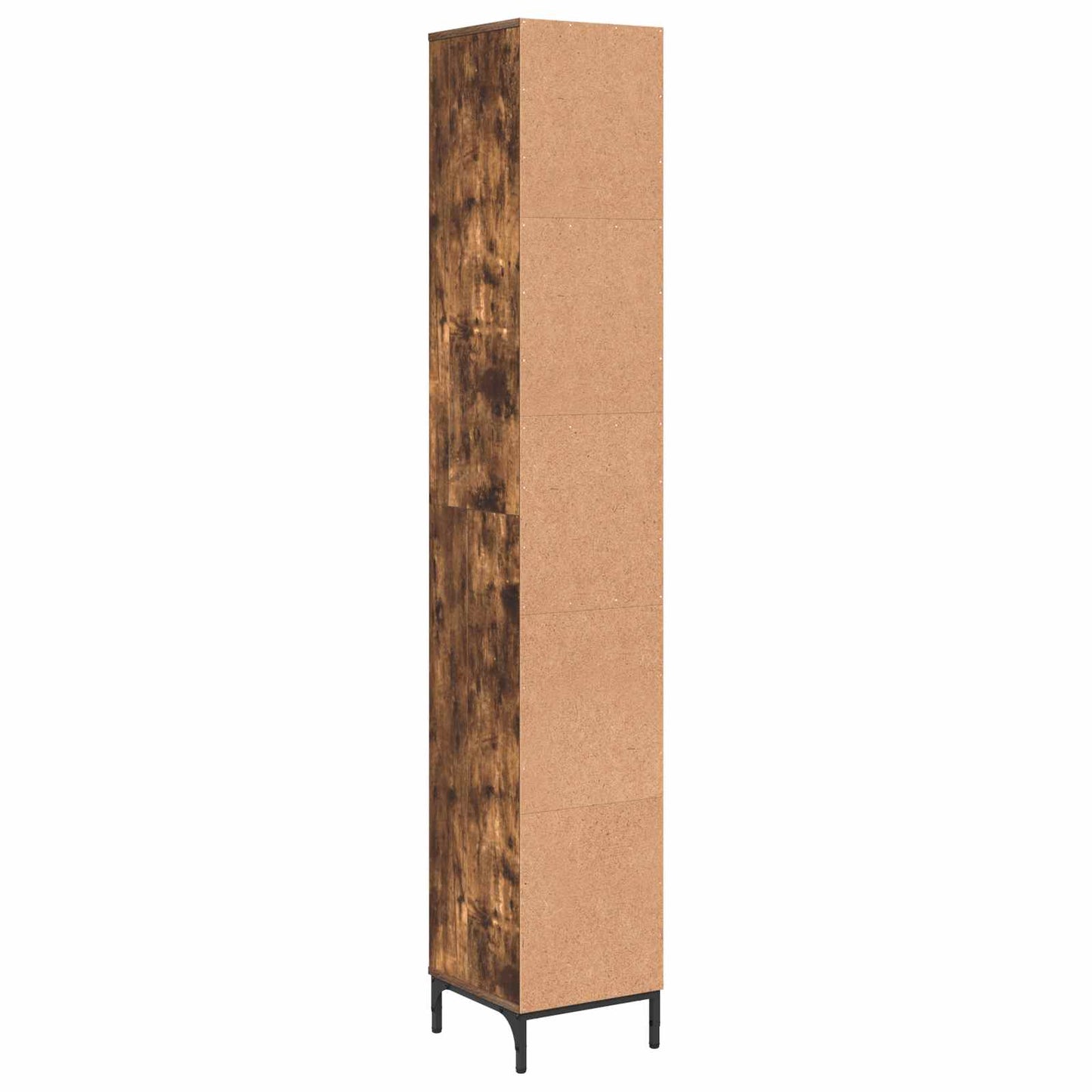 vidaXL Ντουλάπι Μπάνιου Καπνιστό Δρύς 31,5 x 33 x 190 εκ.