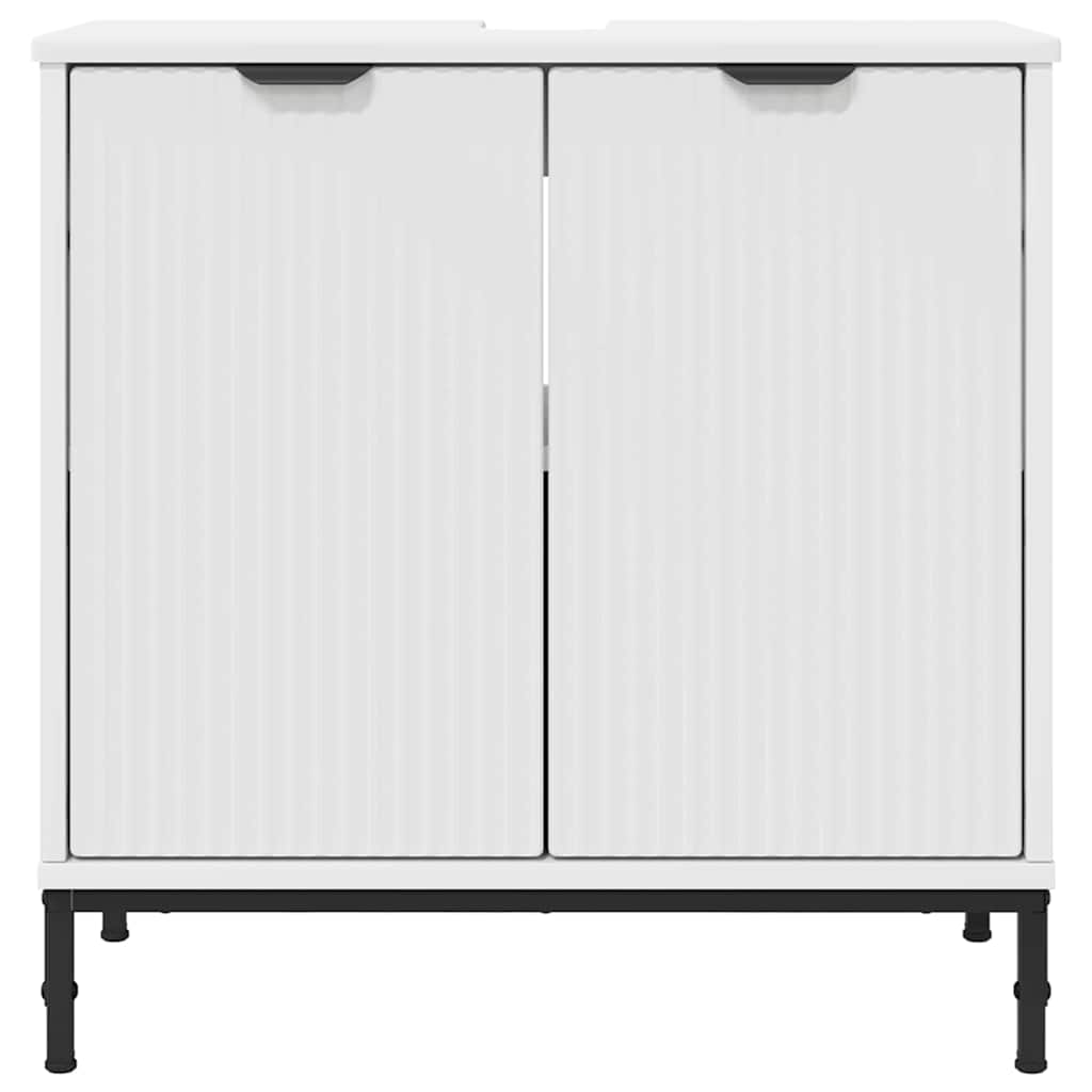 vidaXL Ντουλάπα Νιπτήρα Mπάνιου με πόρτα Λευκό 60.5 x 33.5 x 61 εκ