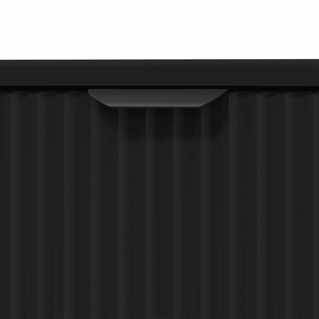 vidaXL Ντουλάπα Νιπτήρα Mπάνιου Μαύρο 60,5 x 33,5 x 61 εκ
