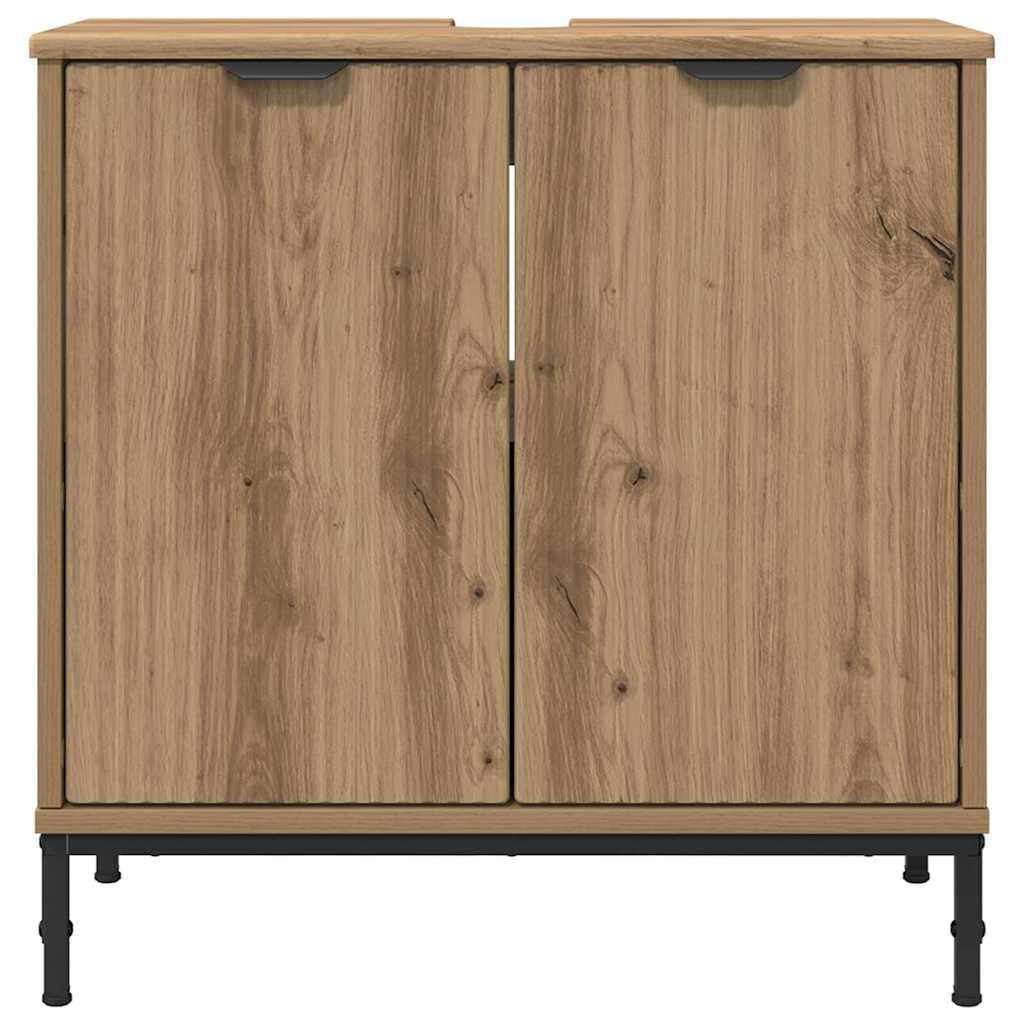 vidaXL Ντουλάπα Νιπτήρα Mπάνιου artisan δρυς 60.5 x 33.5 x 61 εκ