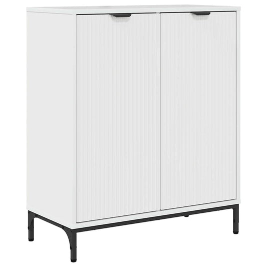 vidaXL Πλαϊνό γραφείο Υψηλής γυαλάδας λευκό 69,5 x 33 x 82 εκ.