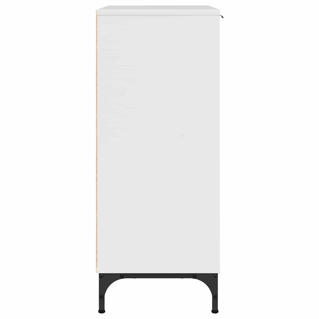 vidaXL Πλαϊνό γραφείο Γυαλιστερό λευκό 69.5 x 33 x 82 εκ.