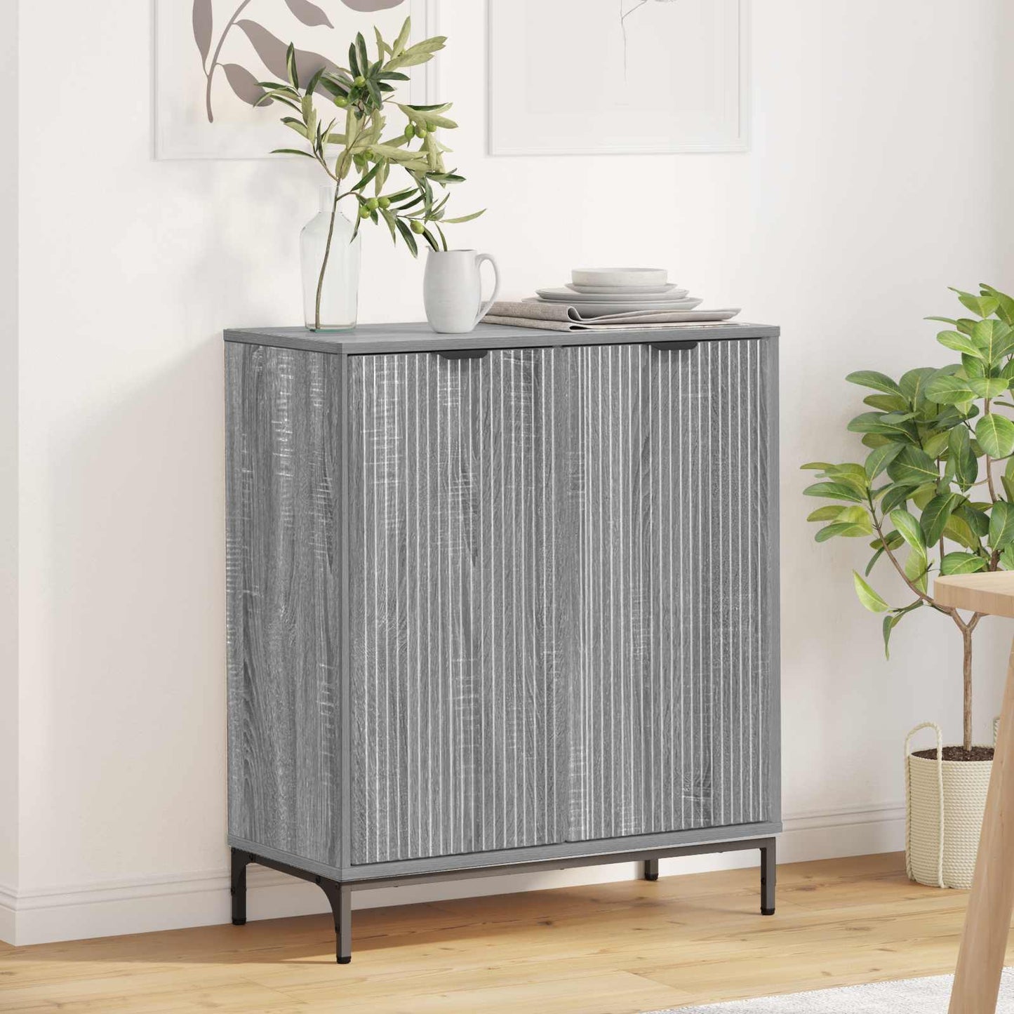 vidaXL Πλαϊνό γραφείο Γκρίζο Σονομα 69,5 x 33 x 82 εκ.