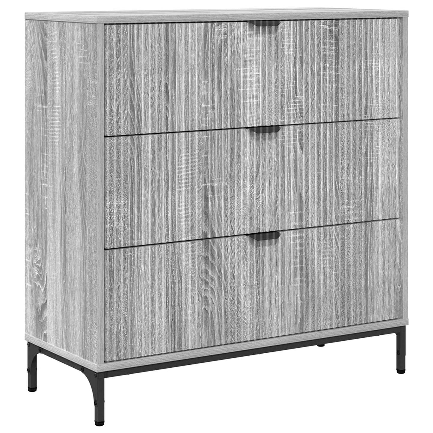 vidaXL Πλαϊνό γραφείο Γκρι sonoma 79.5 x 33 x 82 εκ Επεξεργασμένο ξύλο