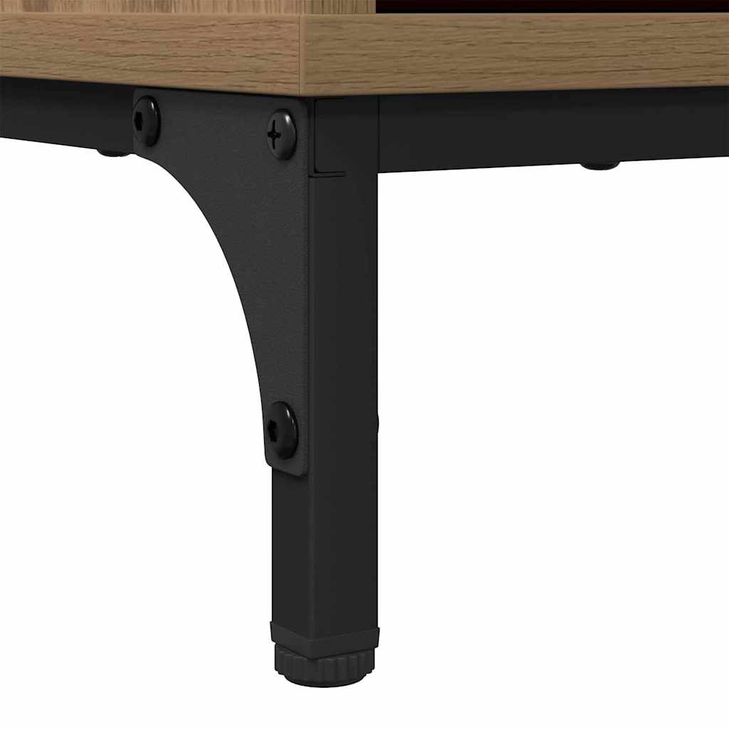 vidaXL Πλαϊνό γραφείο με συρτάρι artisan δρυς 79.5 x 33 x 82 εκ