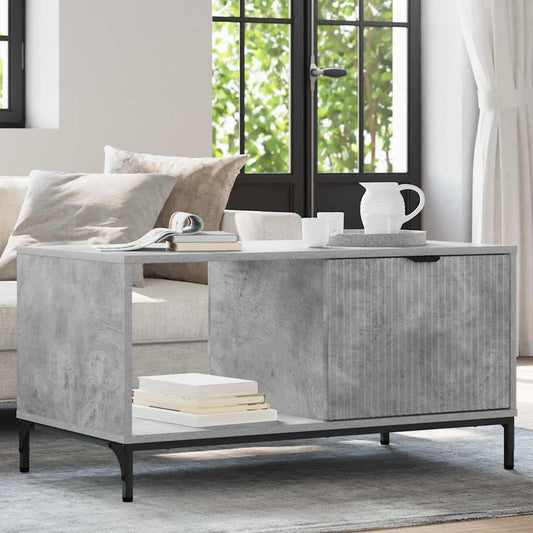vidaXL Τραπεζάκι σαλονιού Γκρι σκυροδέματος 90 x 49 x 46 εκ.