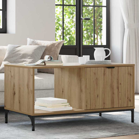 vidaXL Τραπεζάκι σαλονιού με συρτάρι Artisan Oak 90 x 49 x 46 εκ.
