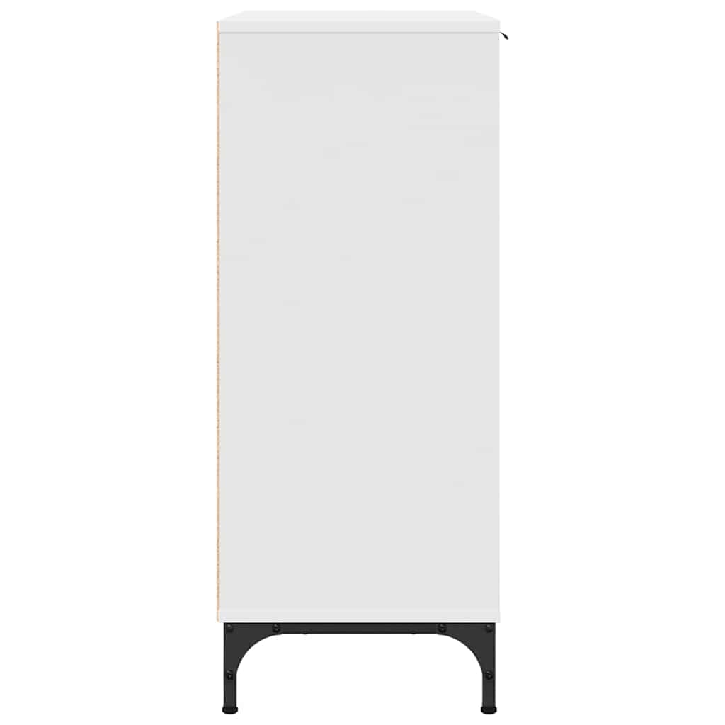 vidaXL Πλαϊνό γραφείο Λευκό 89.5 x 33 x 82 εκ. Επεξεργασμένο ξύλο