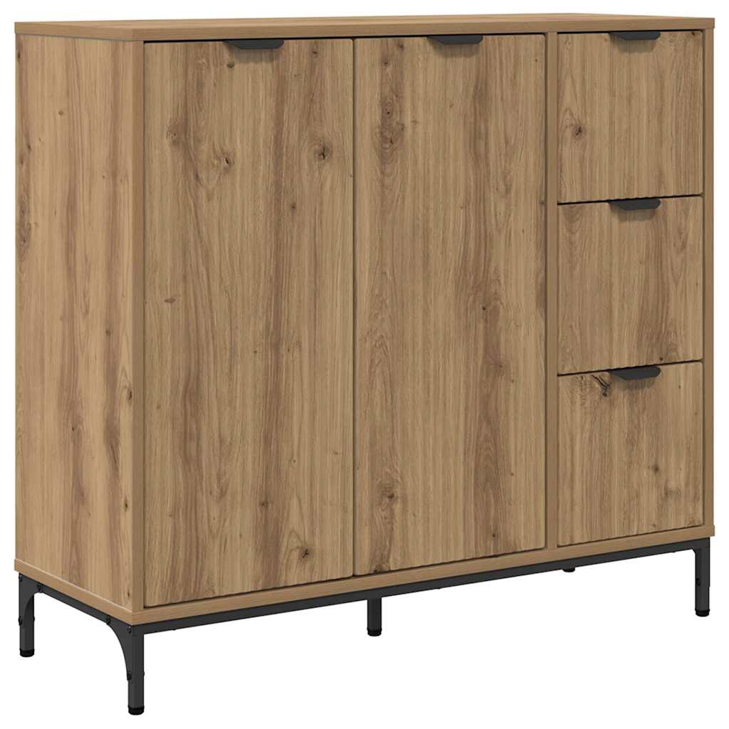 vidaXL Πλαϊνό γραφείο με συρτάρι Artisan Oak 89,5 x 33 x 82 εκ.