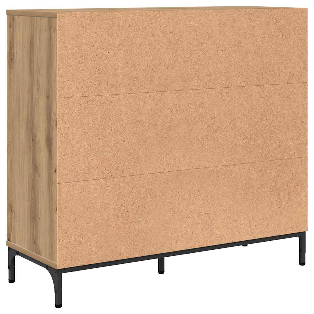 vidaXL Πλαϊνό γραφείο με συρτάρι Artisan Oak 89,5 x 33 x 82 εκ.