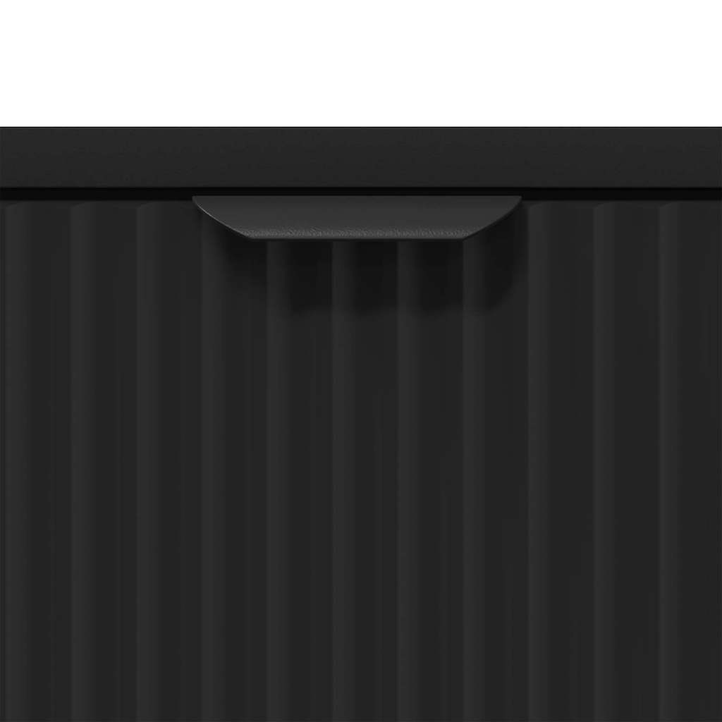 vidaXL Κομοδίνο με συρτάρι Μαύρο 63.5 x 36 x 61 εκ Επεξεργασμένο ξύλο