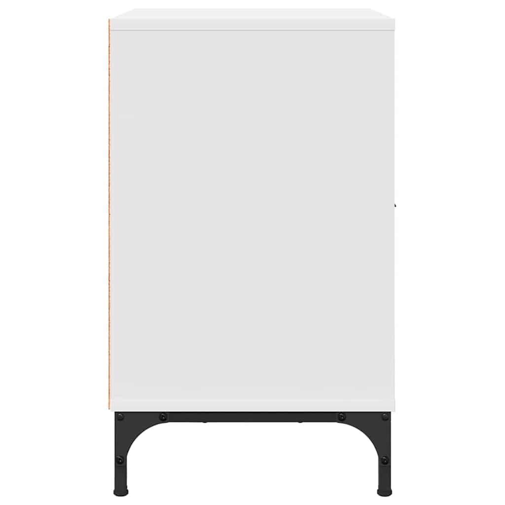 vidaXL Κομοδίνα 2 pcs Λευκό 49 x 36 x 61 εκ Επεξεργασμένο ξύλο