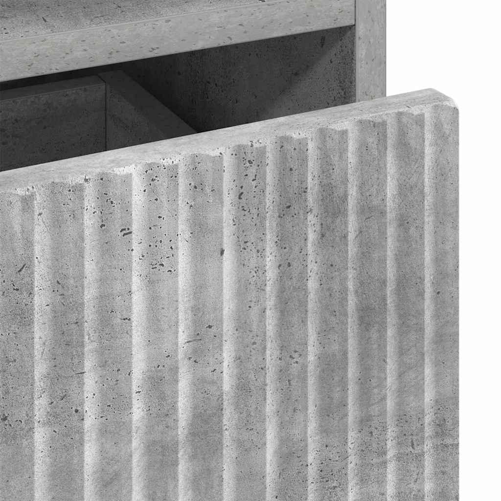vidaXL Κομοδίνο Γκρι σκυροδέματος 49 x 36 x 61 εκ Επεξεργασμένο ξύλο