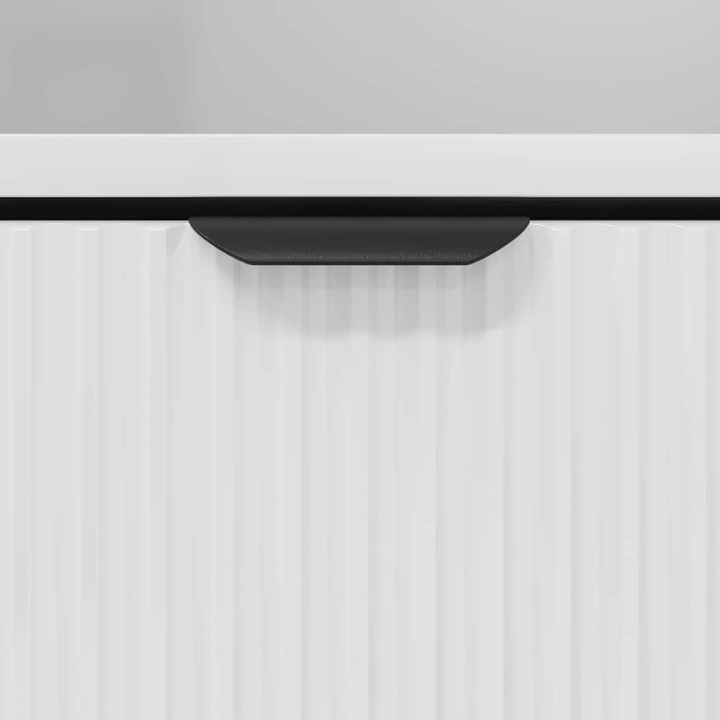 vidaXL Κομοδίνα με συρτάρι 2 pcs Γυαλιστερό λευκό 49 x 36 x 61 εκ