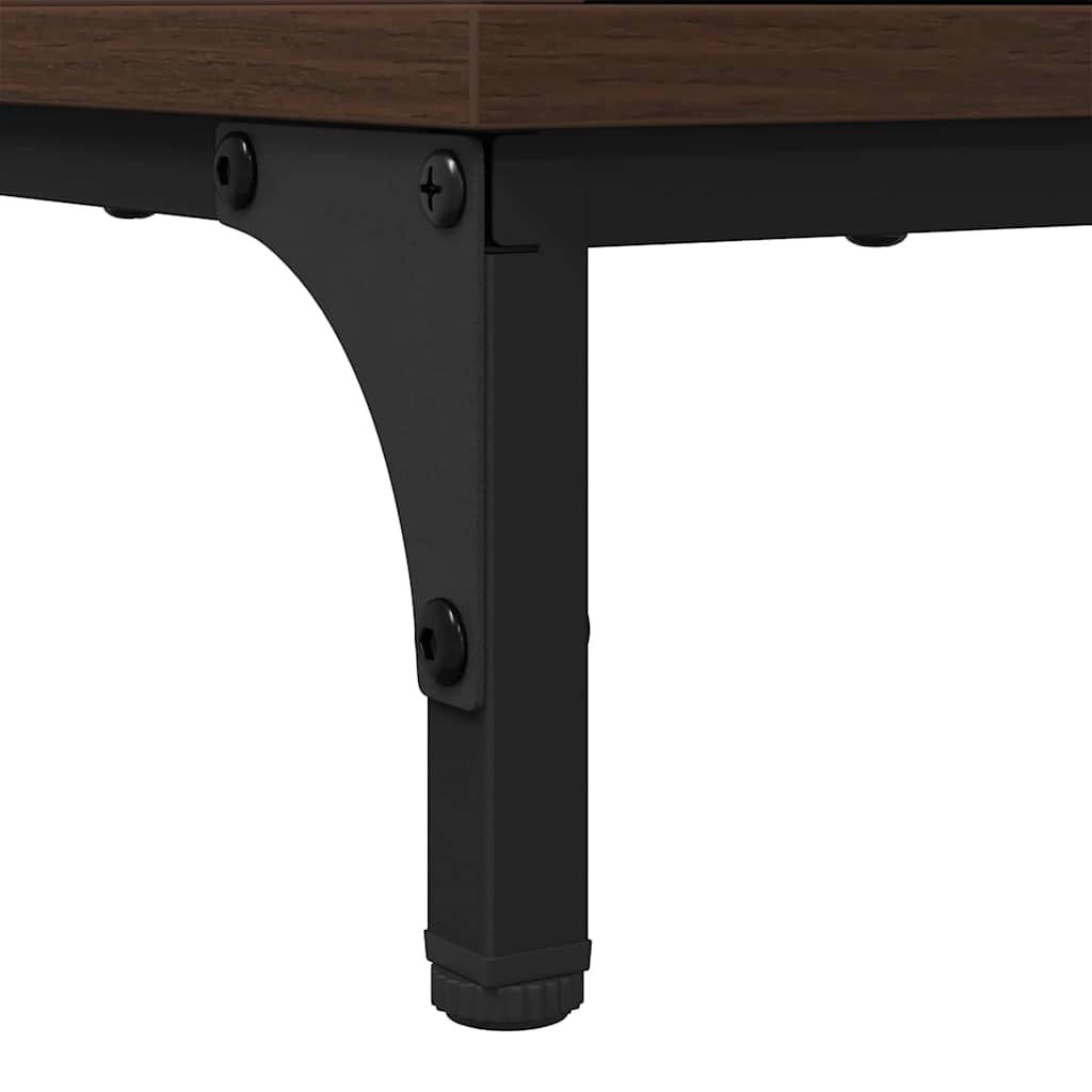 vidaXL Κομοδίνα 2 pcs Καφέ δρυς 49 x 36 x 61 εκ Επεξεργασμένο ξύλο