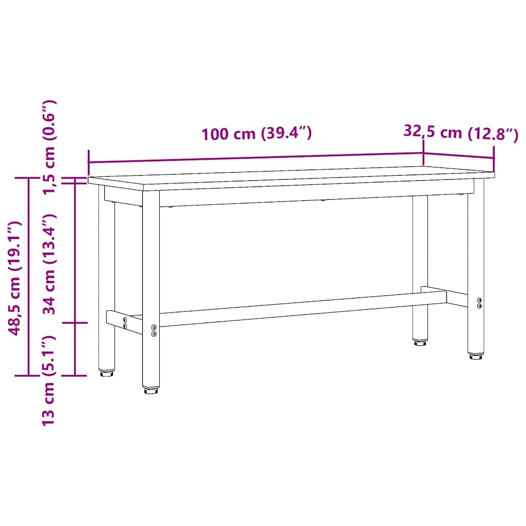 vidaXL Καθιστικό Σαλονιού 2 pcs Δρύς Sonoma 100 x 32,5 x 48,5 εκ.