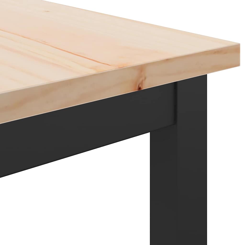 vidaXL τραπέζι Φυσικό 100 x 50 x 91 cm Μηχανισμένο ξύλο και ατσάλι