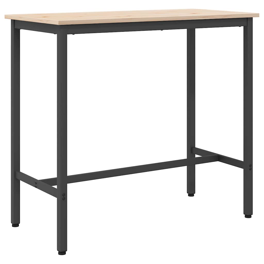 vidaXL τραπέζι Φυσικό 100 x 50 x 91 cm Μηχανισμένο ξύλο και ατσάλι