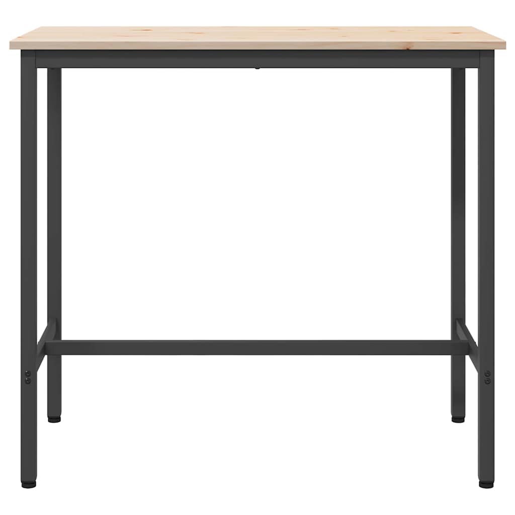 vidaXL τραπέζι Φυσικό 100 x 50 x 91 cm Μηχανισμένο ξύλο και ατσάλι
