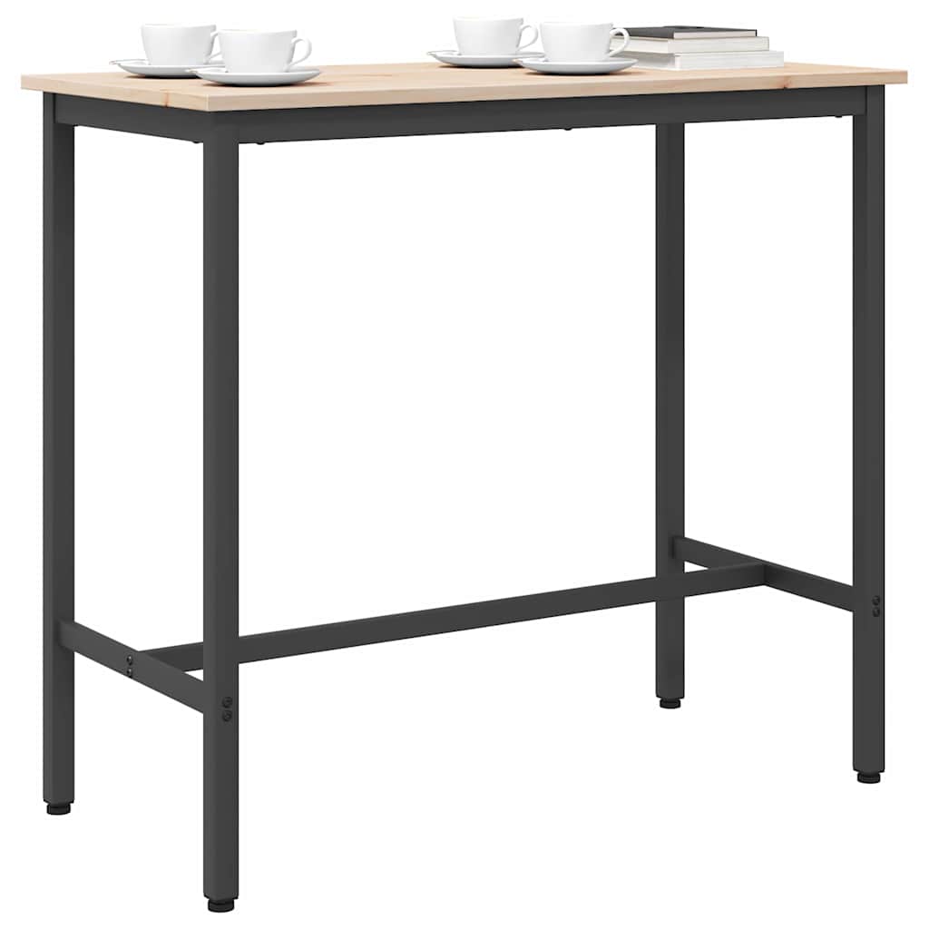 vidaXL τραπέζι Φυσικό 100 x 50 x 91 cm Μηχανισμένο ξύλο και ατσάλι