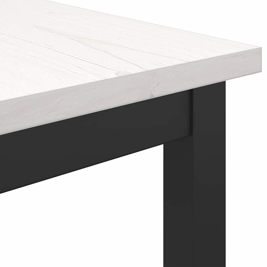 vidaXL τραπέζι Λευκό 100 x 50 x 91 cm Μηχανισμένο ξύλο και ατσάλι