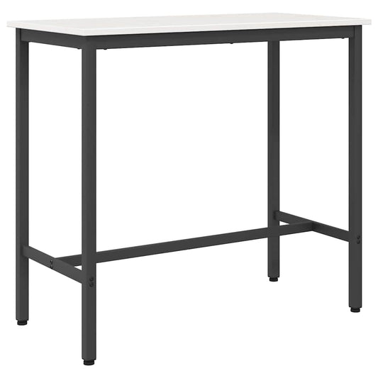 vidaXL τραπέζι Λευκό 100 x 50 x 91 cm Μηχανισμένο ξύλο και ατσάλι