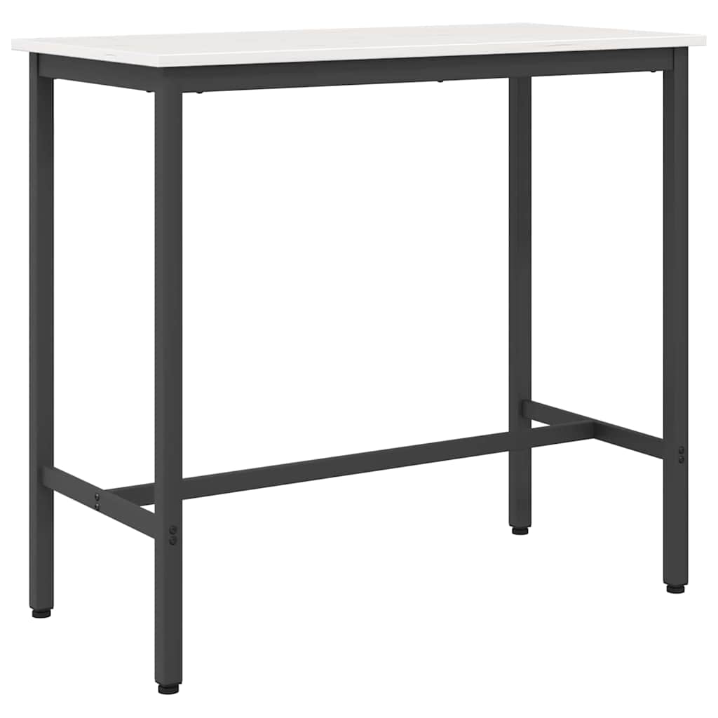vidaXL τραπέζι Λευκό 100 x 50 x 91 cm Μηχανισμένο ξύλο και ατσάλι