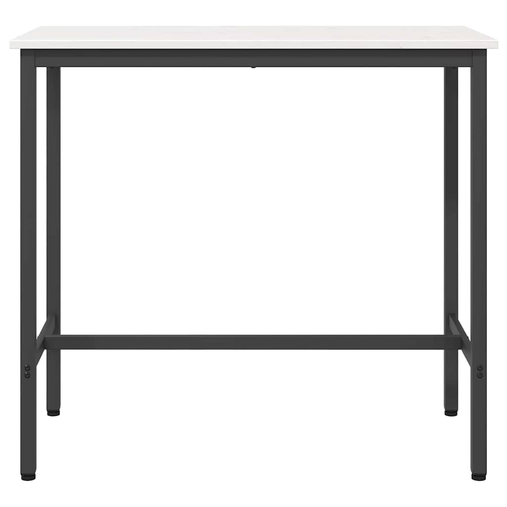 vidaXL τραπέζι Λευκό 100 x 50 x 91 cm Μηχανισμένο ξύλο και ατσάλι