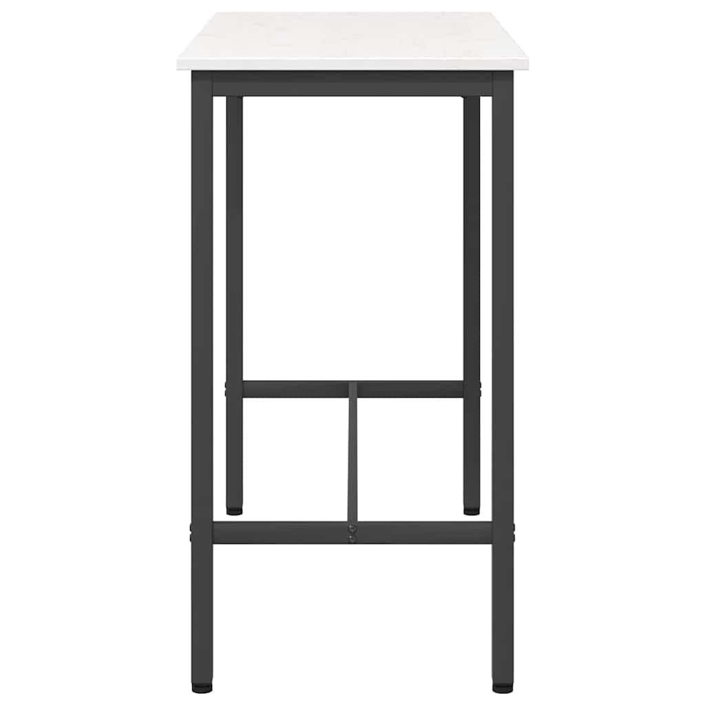 vidaXL τραπέζι Λευκό 100 x 50 x 91 cm Μηχανισμένο ξύλο και ατσάλι