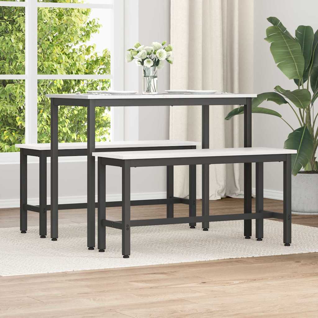 vidaXL Καθιστικό Σαλονιού Λευκό 100 x 32,5 x 49 εκ Στερεό ξύλο πεύκου