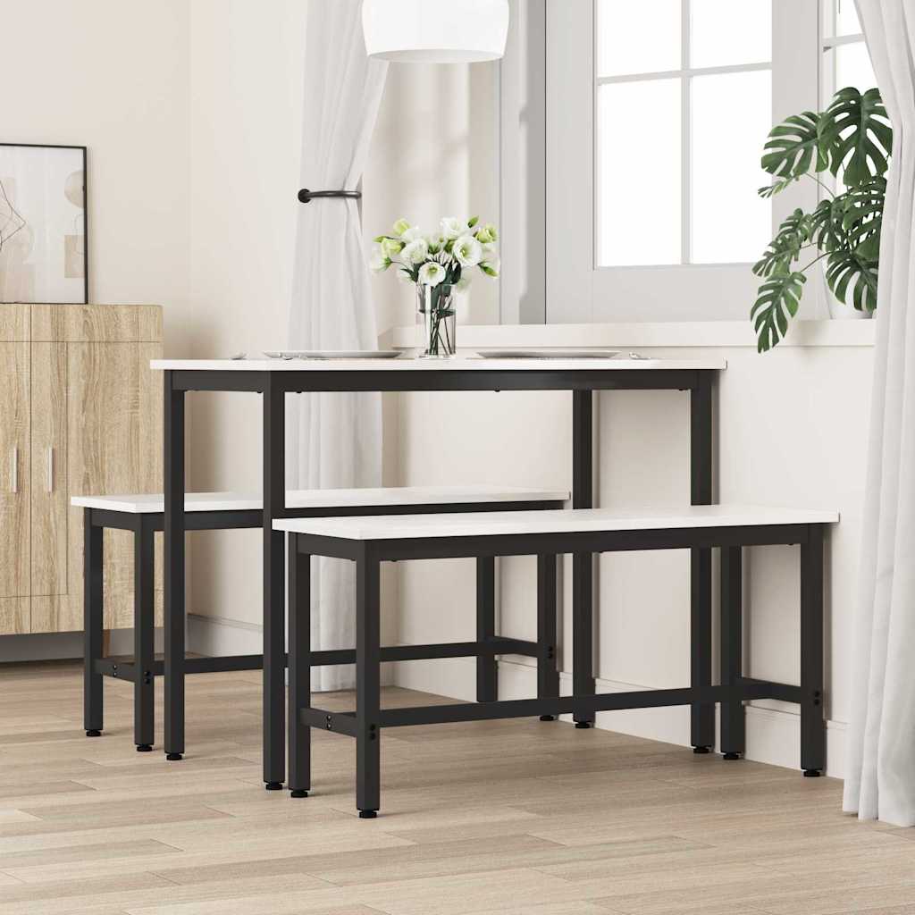 vidaXL Καθιστικό Σαλονιού Λευκό 100 x 32,5 x 49 εκ Στερεό ξύλο πεύκου