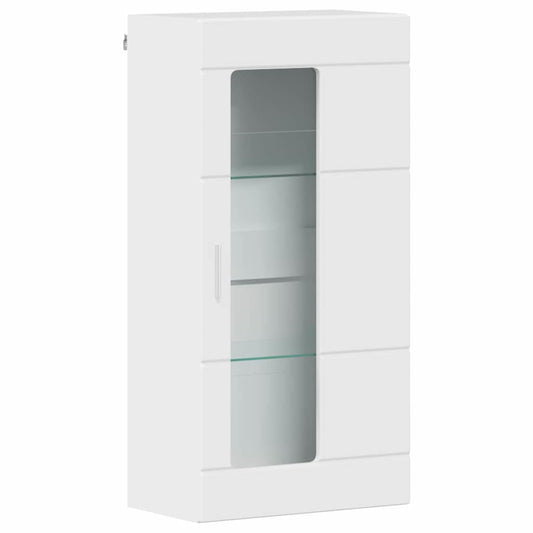 vidaXL Ξύλινο Ντουλάπι Υψηλής γυαλάδας λευκό 50 x 29 x 100 εκ
