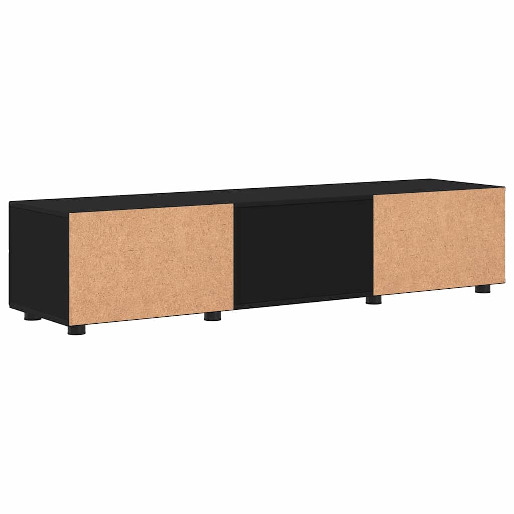 vidaXL Ντουλάπι TV με ράφι Μαύρο 150 x 39 x 30 εκ Επεξεργασμένο ξύλο