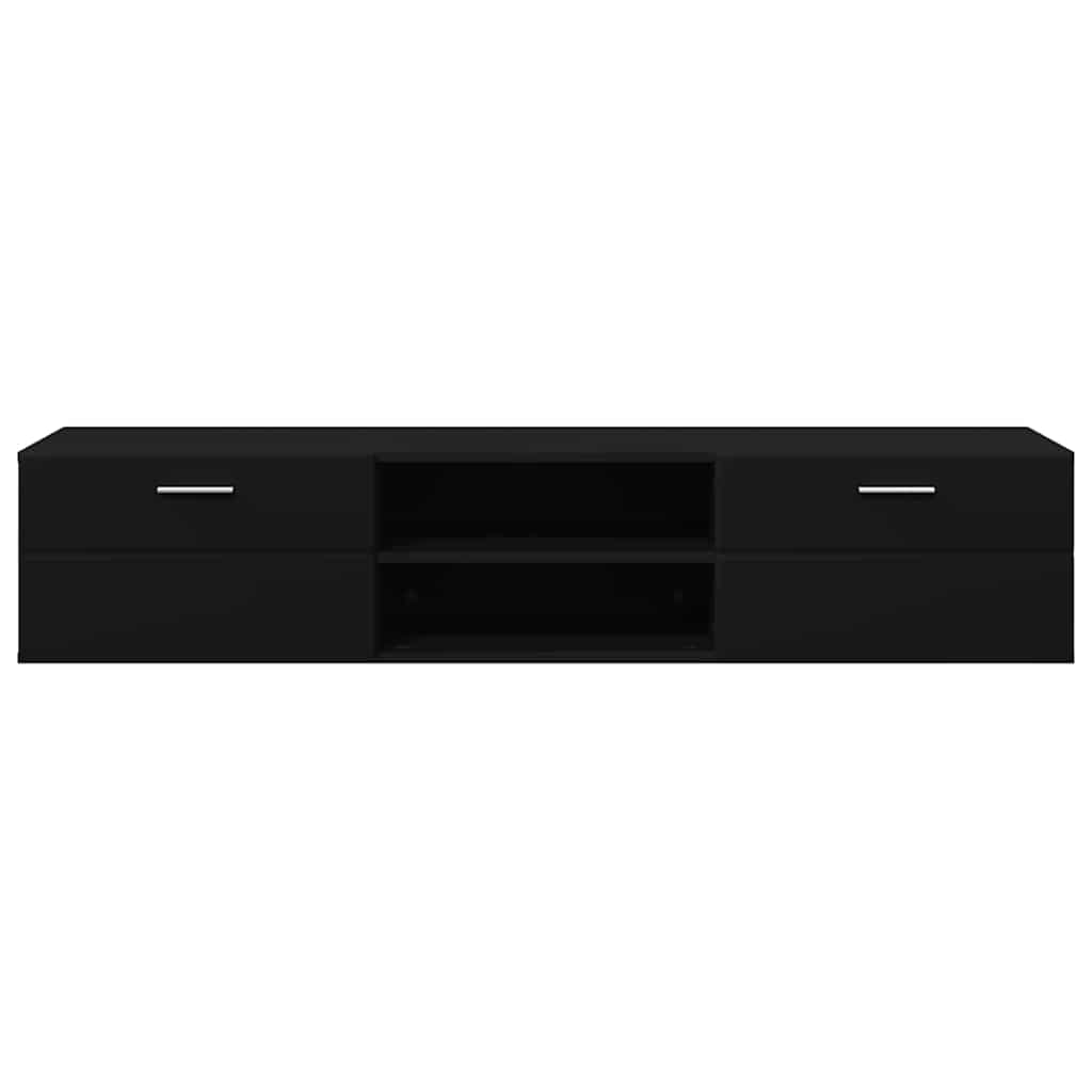 vidaXL Ντουλάπι TV με ράφι Μαύρο 150 x 39 x 30 εκ Επεξεργασμένο ξύλο