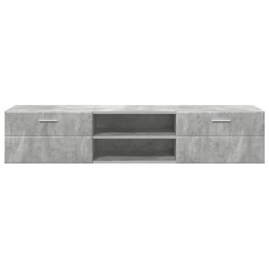vidaXL Ντουλάπι TV με συρτάρι Γκρι σκυροδέματος 150 x 39 x 30 εκ