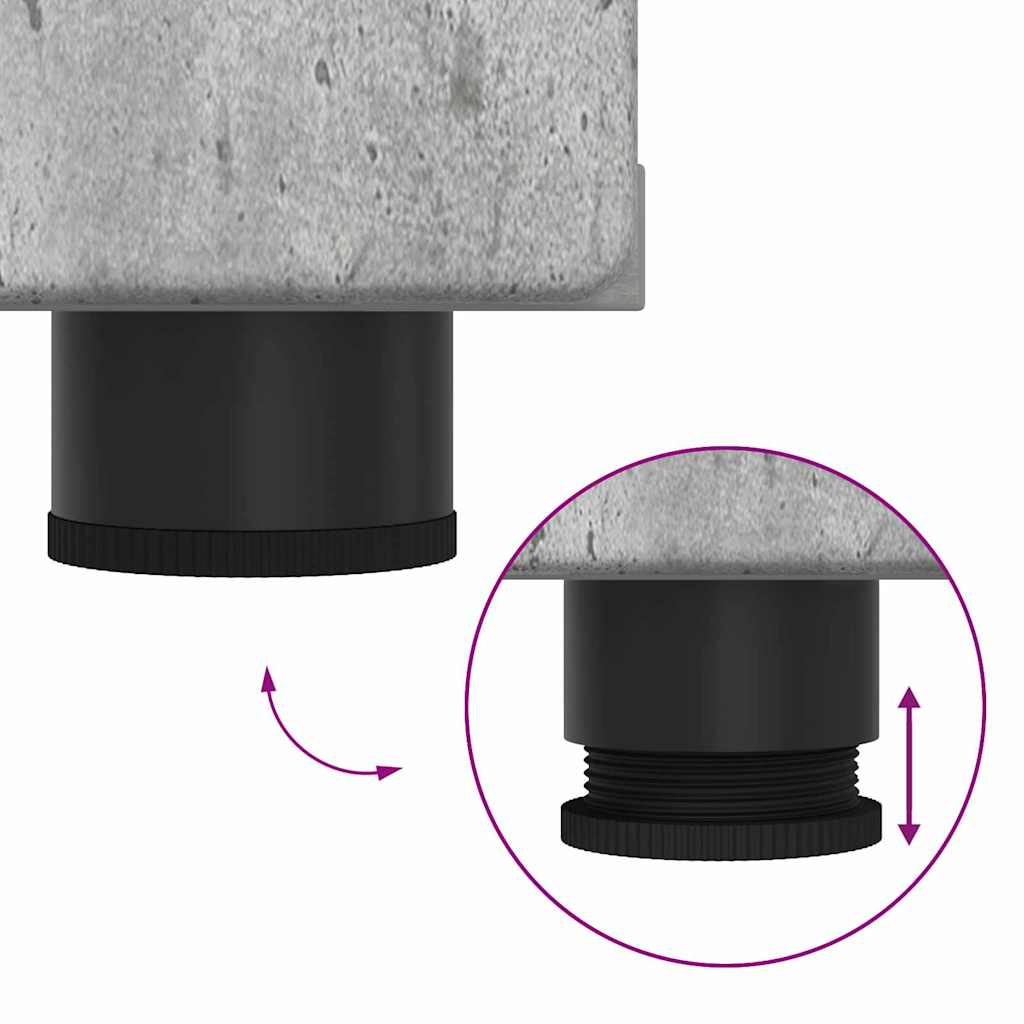 vidaXL Ντουλάπι TV με συρτάρι Γκρι σκυροδέματος 150 x 39 x 30 εκ